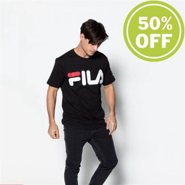 Fila Classic Logo Tee Men's Tee - White,NZ 613-10682